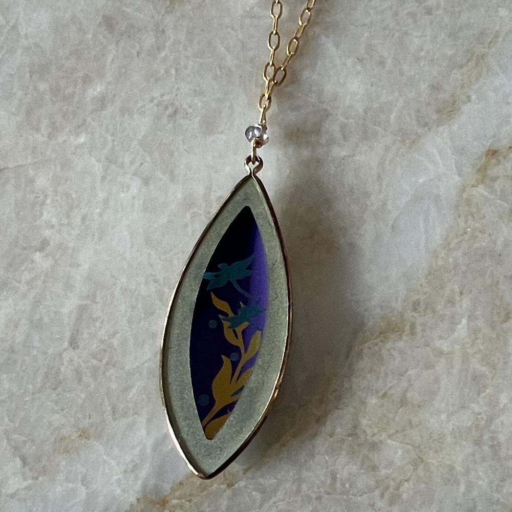 Holly Yashi of California Gold and Purple Niobium Pendant Necklace